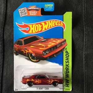 2013 Hot Wheels ‘ 71 Hemi Cuda’ Burgandy Flame’